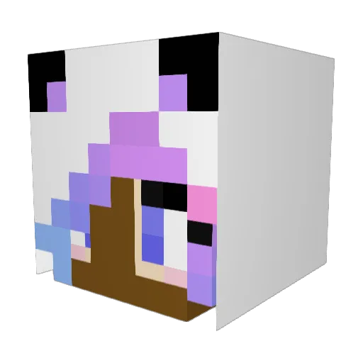ellieD777 Minecraft avatar head, 3D render