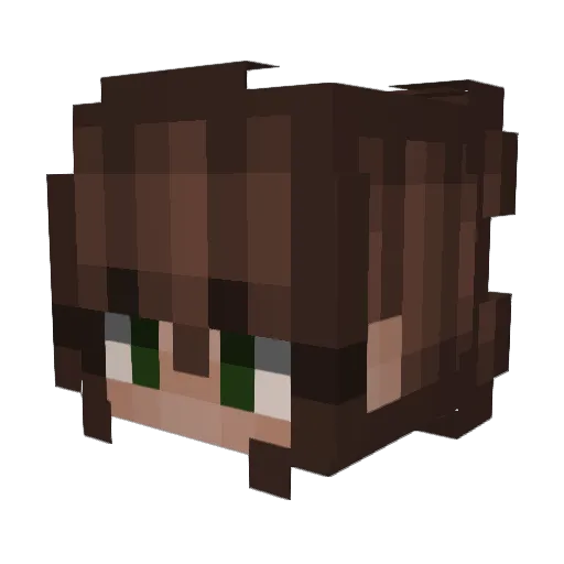 elliecon Minecraft avatar head, 3D render