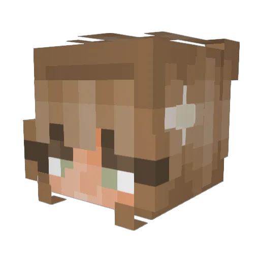 ellieekiing Minecraft avatar head, 3D render