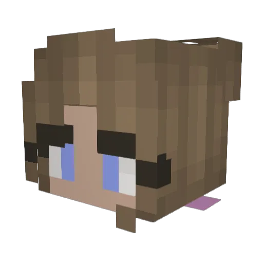 ellieemk Minecraft avatar head, 3D render