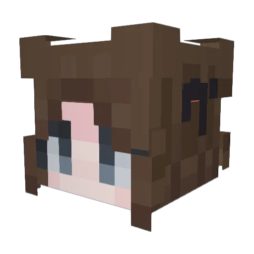 elliegladss Minecraft avatar head, 3D render