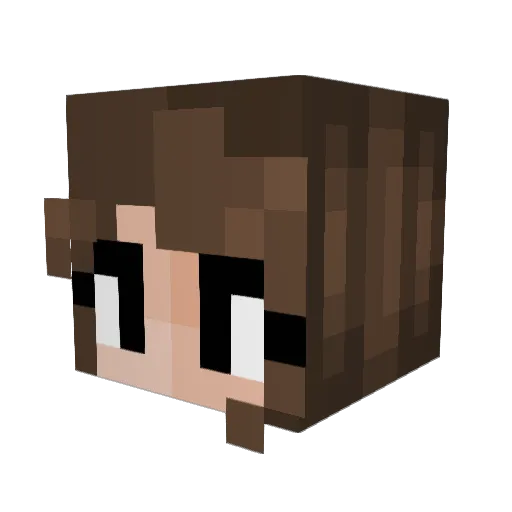 ellieim Minecraft avatar head, 3D render