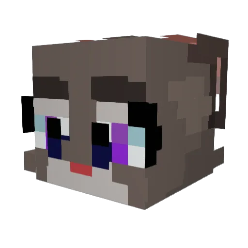elliemorgan Minecraft avatar head, 3D render