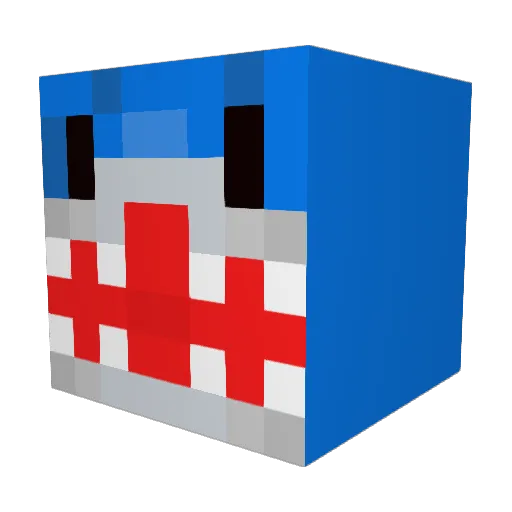 elliepav Minecraft avatar head, 3D render