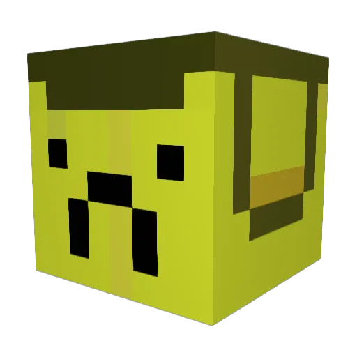 elliepmpm Minecraft avatar head, 3D render