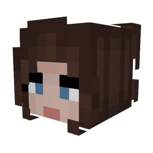 elliexo_ Minecraft avatar head, 3D render