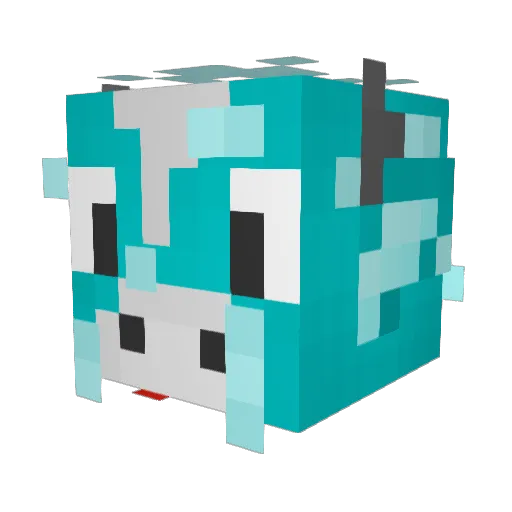 elliotgoat Minecraft avatar head, 3D render