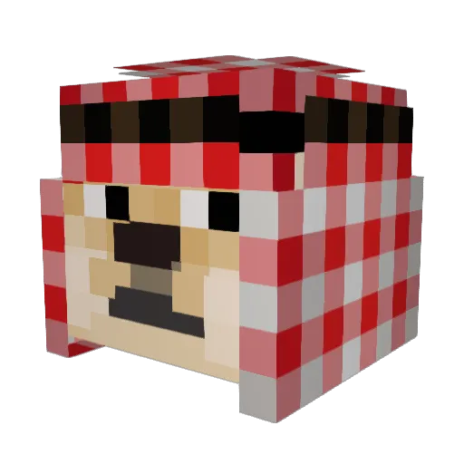 elliotlapp Minecraft avatar head, 3D render