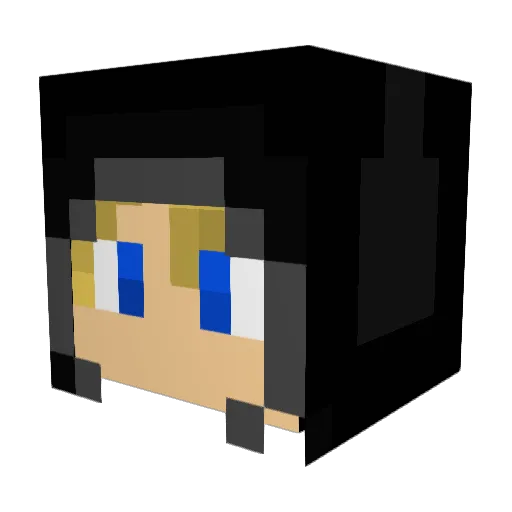 elliotmoss Minecraft avatar head, 3D render