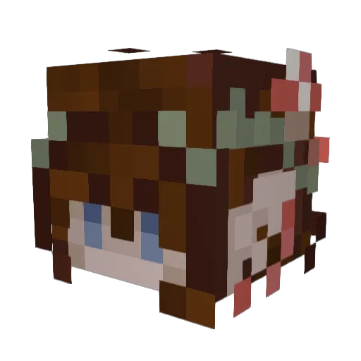 ellisphobic Minecraft avatar head, 3D render