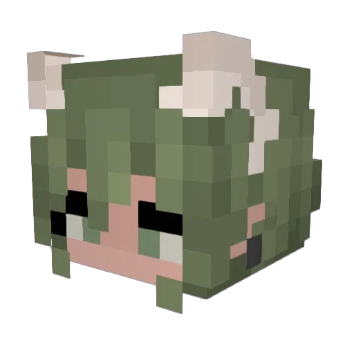 ellivts Minecraft avatar head, 3D render