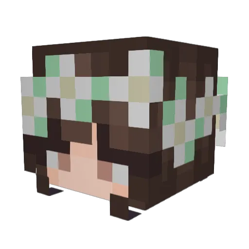 ellixDmc Minecraft avatar head, 3D render