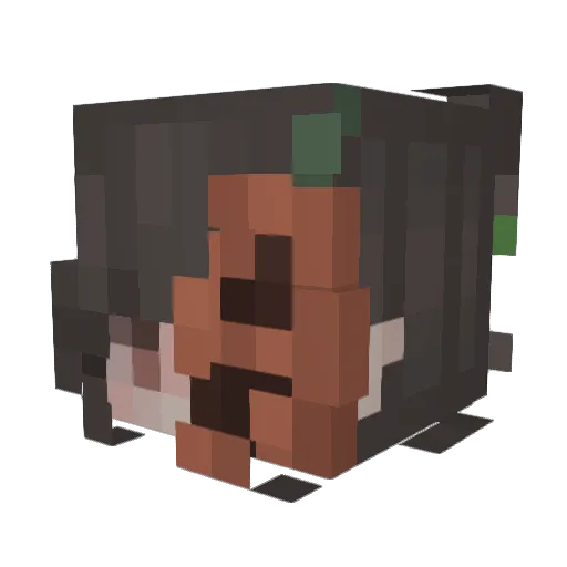 elllla Minecraft avatar head, 3D render