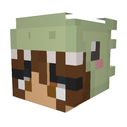 ello_mate Minecraft avatar head, 3D render
