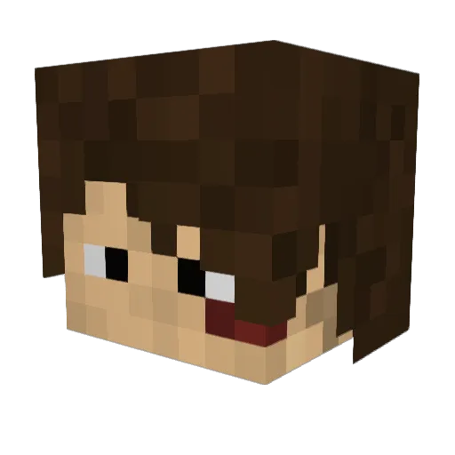 elloak Minecraft avatar head, 3D render