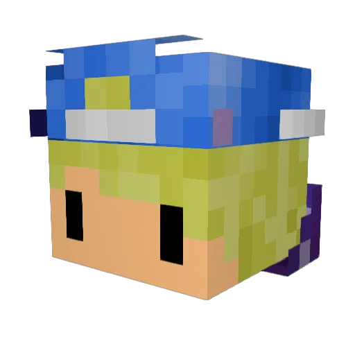 ellom34 Minecraft avatar head, 3D render