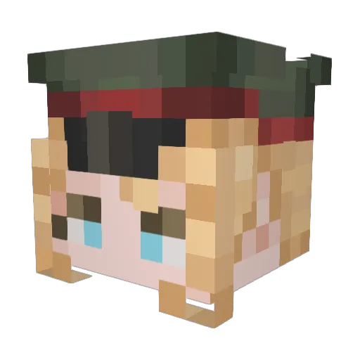 ellow0403 Minecraft avatar head, 3D render