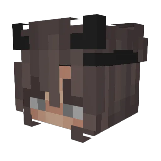 ellow Minecraft avatar head, 3D render