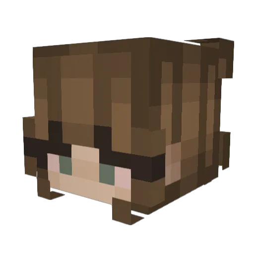 ellqqq Minecraft avatar head, 3D render