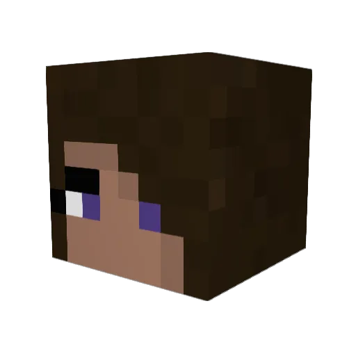 elly_ox Minecraft avatar head, 3D render