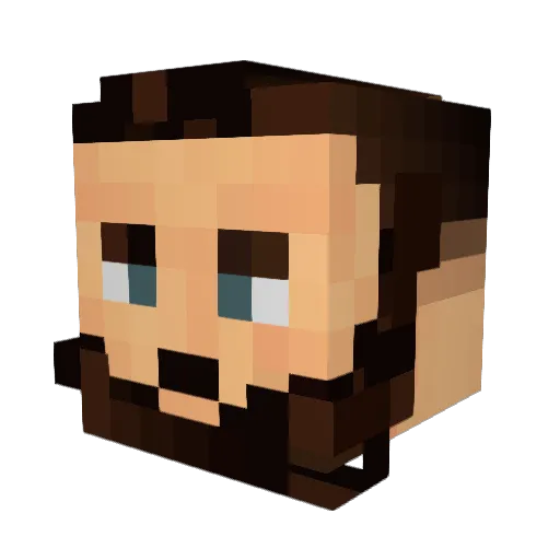 elm4d Minecraft avatar head, 3D render