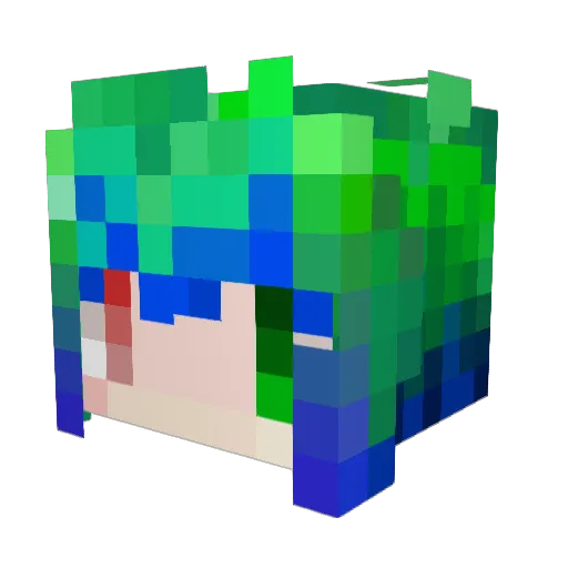 elm_104 Minecraft avatar head, 3D render