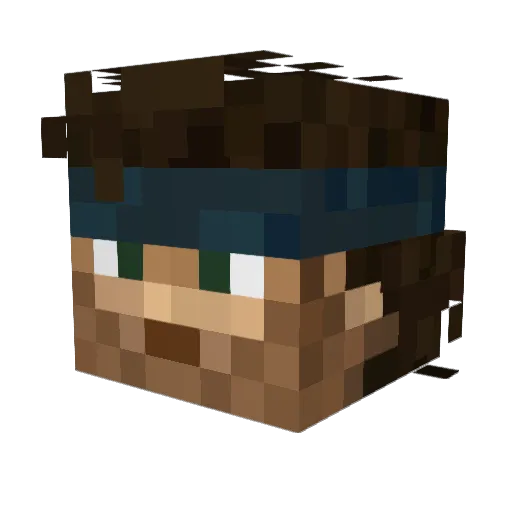 elmachico Minecraft avatar head, 3D render