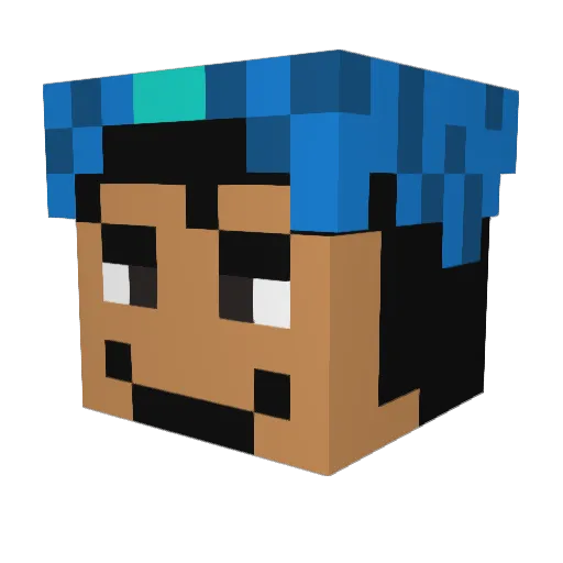 elmatw Minecraft avatar head, 3D render