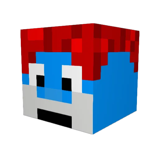 elmixxx Minecraft avatar head, 3D render