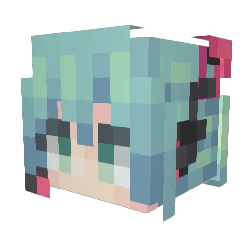 elmo_vz Minecraft avatar head, 3D render