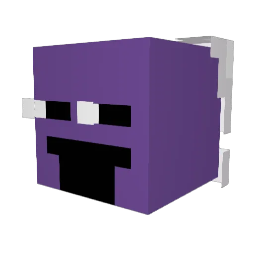 elmocore_ Minecraft avatar head, 3D render
