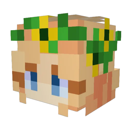 elmocte Minecraft avatar head, 3D render