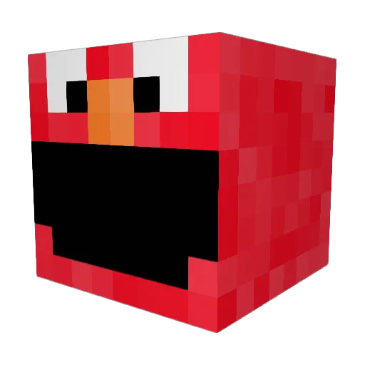 elmolovesarson Minecraft avatar head, 3D render
