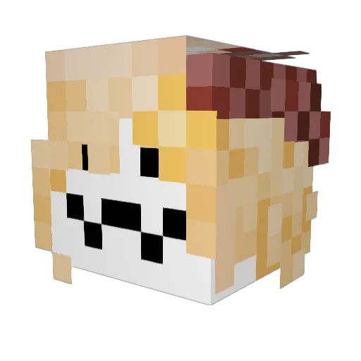elmorron Minecraft avatar head, 3D render