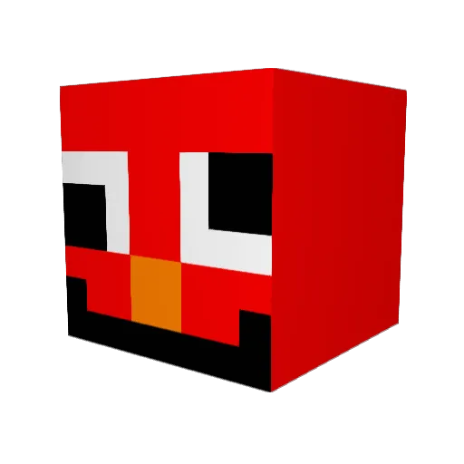 elmotard Minecraft avatar head, 3D render