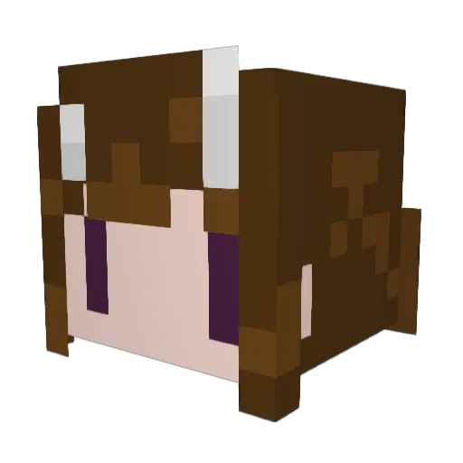 elmus_ Minecraft avatar head, 3D render
