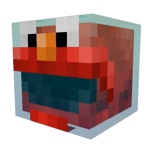 elmwo Minecraft avatar head, 3D render