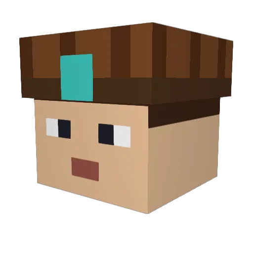 elnadXB Minecraft avatar head, 3D render