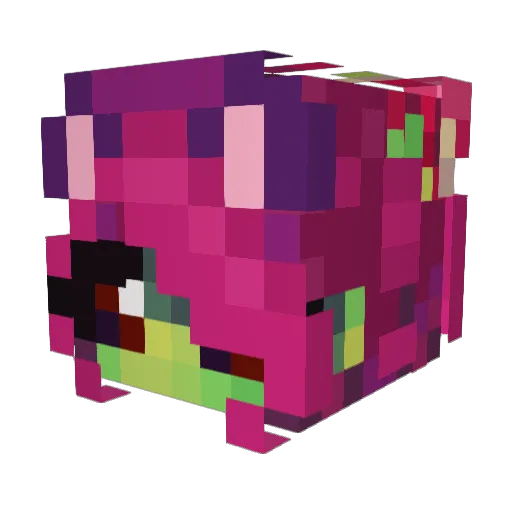 elnam Minecraft avatar head, 3D render