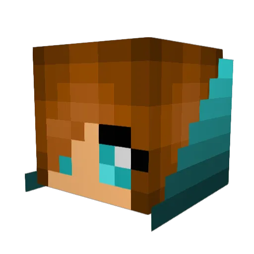 elne_minecraft Minecraft avatar head, 3D render