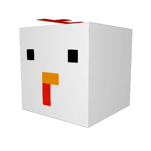 elnid0 Minecraft avatar head, 3D render
