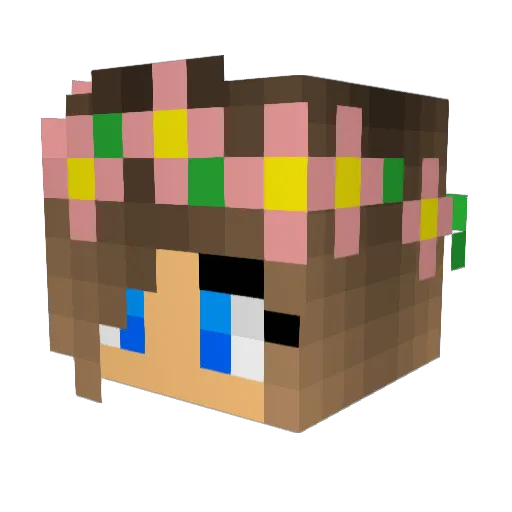 elody_kitty Minecraft avatar head, 3D render