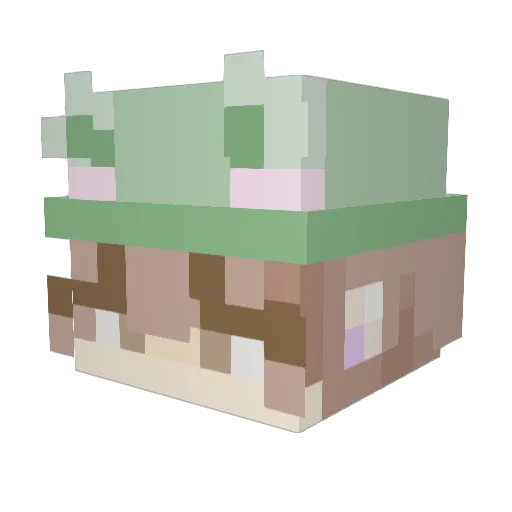 eloena Minecraft avatar head, 3D render