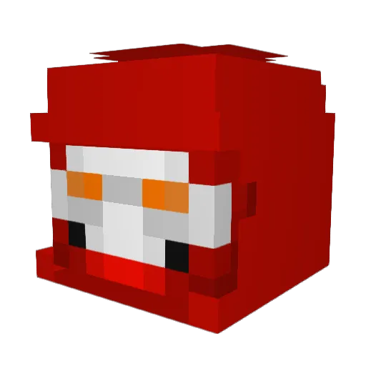 elogical Minecraft avatar head, 3D render