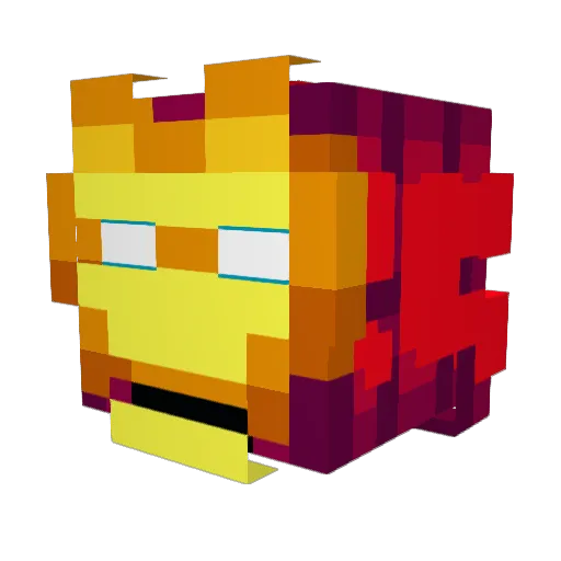 eloier Minecraft avatar head, 3D render