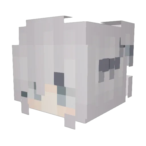 eloisecat Minecraft avatar head, 3D render