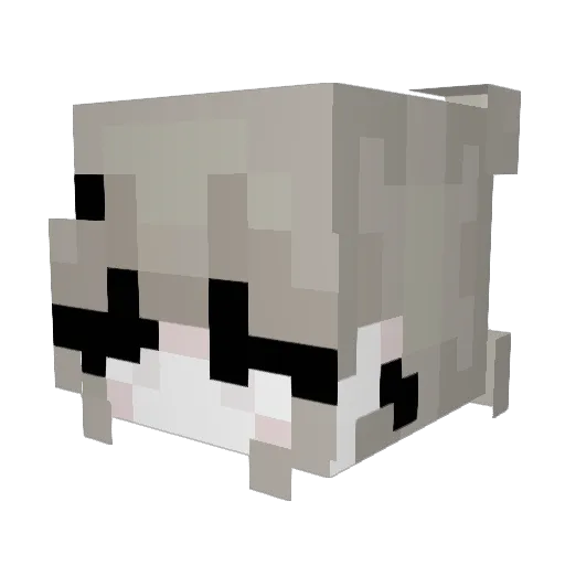 eloloo Minecraft avatar head, 3D render