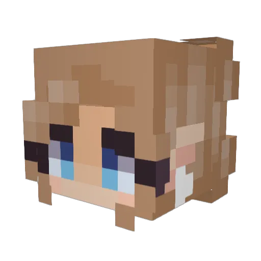 elomelomo Minecraft avatar head, 3D render