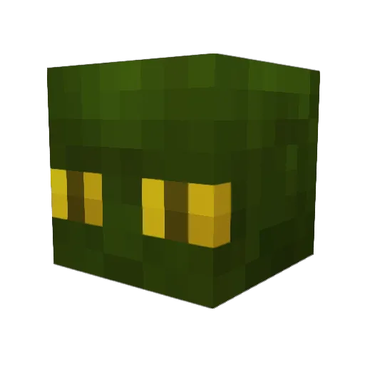 elong_ Minecraft avatar head, 3D render