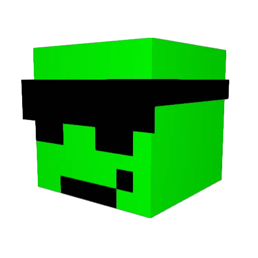 elongaming Minecraft avatar head, 3D render